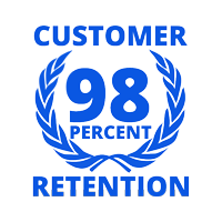 98 percent customer rention from customer service