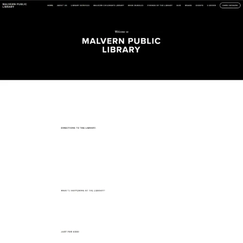 screenshot of the website prior to redevelopment