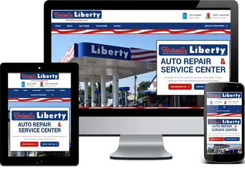 Responsive Website Design Auto Repair Shop Broomall, Delaware County, PA