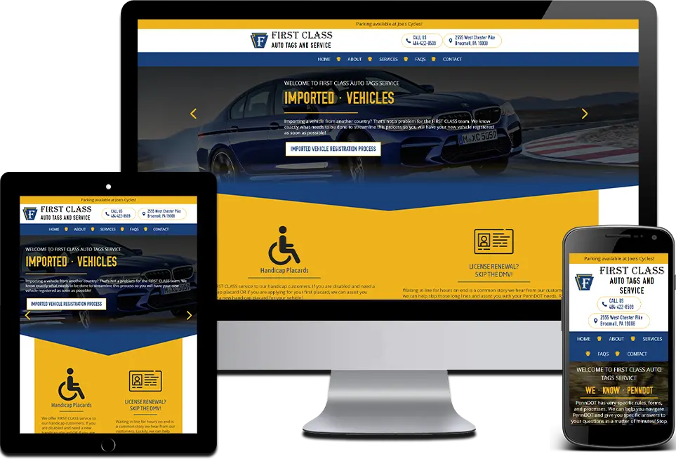 Responsive Website Design Auto Tags in Boothwyn, Delaware County, PA