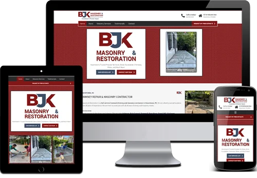 Responsive Website Design Masonry Company in Media, Delaware County, PA