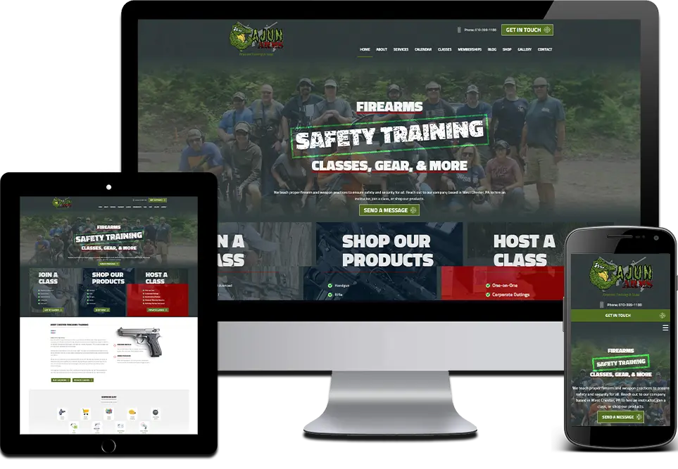 Responsive Website Design Gun Training Paoli, Chester County, PA