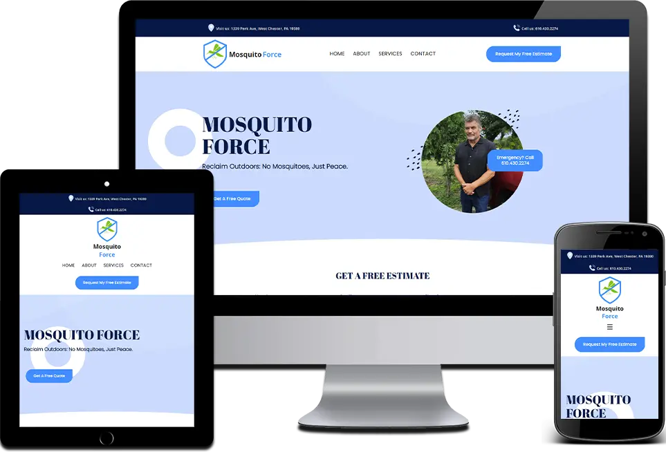 Responsive Website Design Mosquito Pest Control Chadds Ford, Delaware County, PA