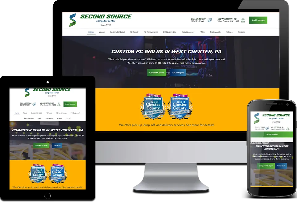 picture of a computer services website