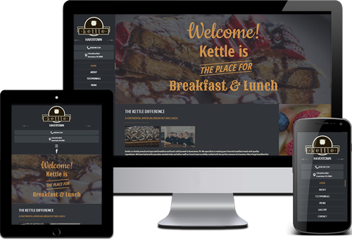 picture of a breakfast and lunch website