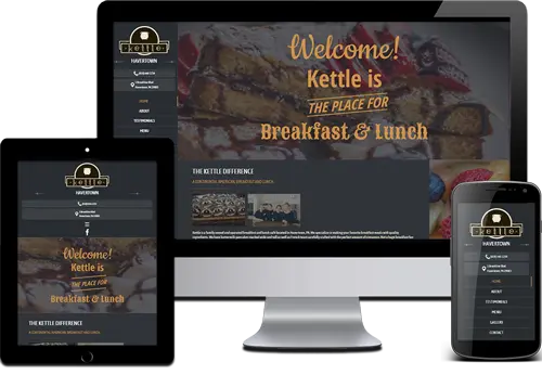 picture of a breakfast and lunch website