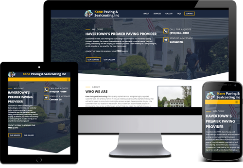 example of responsive web design for an Exton, PA client