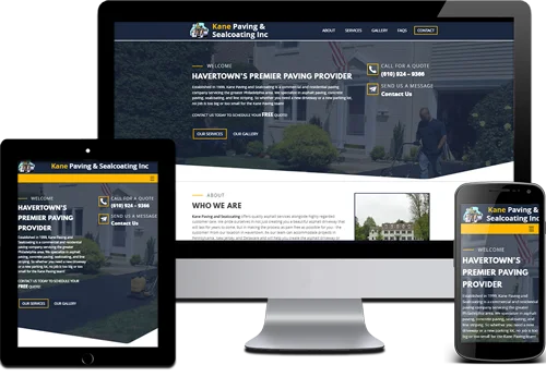 Responsive Website Design Paving in Upper Chichester, Delaware County, PA